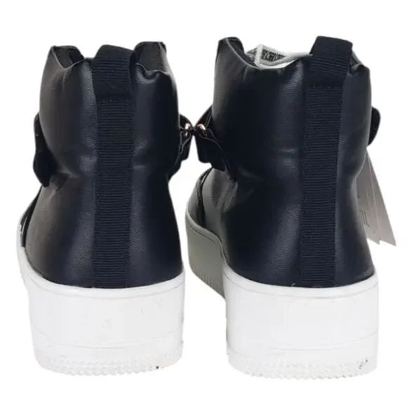 JUICY COUTURE DOTTIE SHOES WOMENS ATHLETIC HIGHTOP PLATFORM SNEAKER BLACK SIZE 8 - Picture 5 of 7